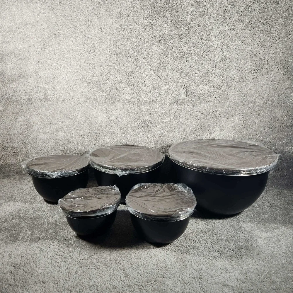 Lidla Mixing Bowl Set Stainless Steel 5 Piece with Lids Kitchen Prep‎